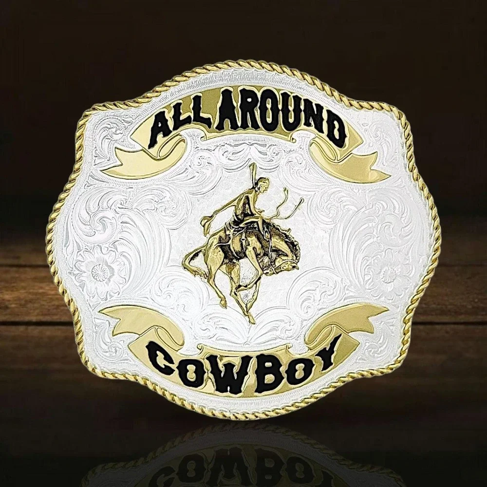 Montana Silversmiths Fine Silver All Around Cowboy Buckle - Retail $150 -‎ NEW